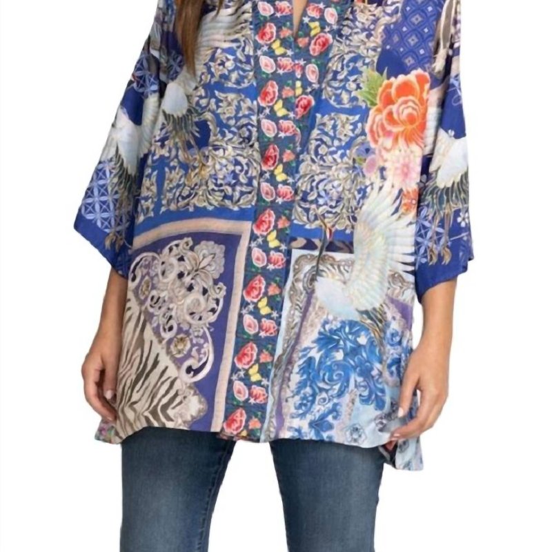 Shop Johnny Was Narniay Reversible Kimono In Blue
