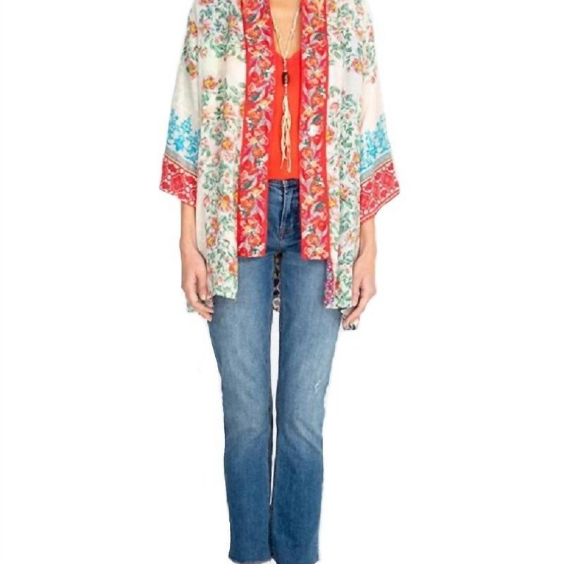 Shop Johnny Was Reversible Onyx Kimono In Red