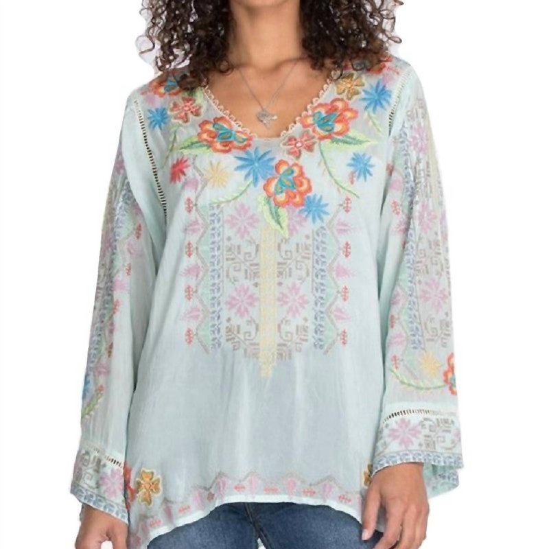 Shop Johnny Was Riveda Blouse Top In Blue