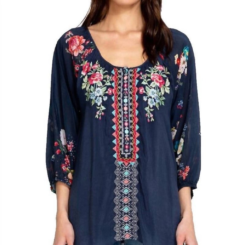 Shop Johnny Was Sheera Blouse In Blue
