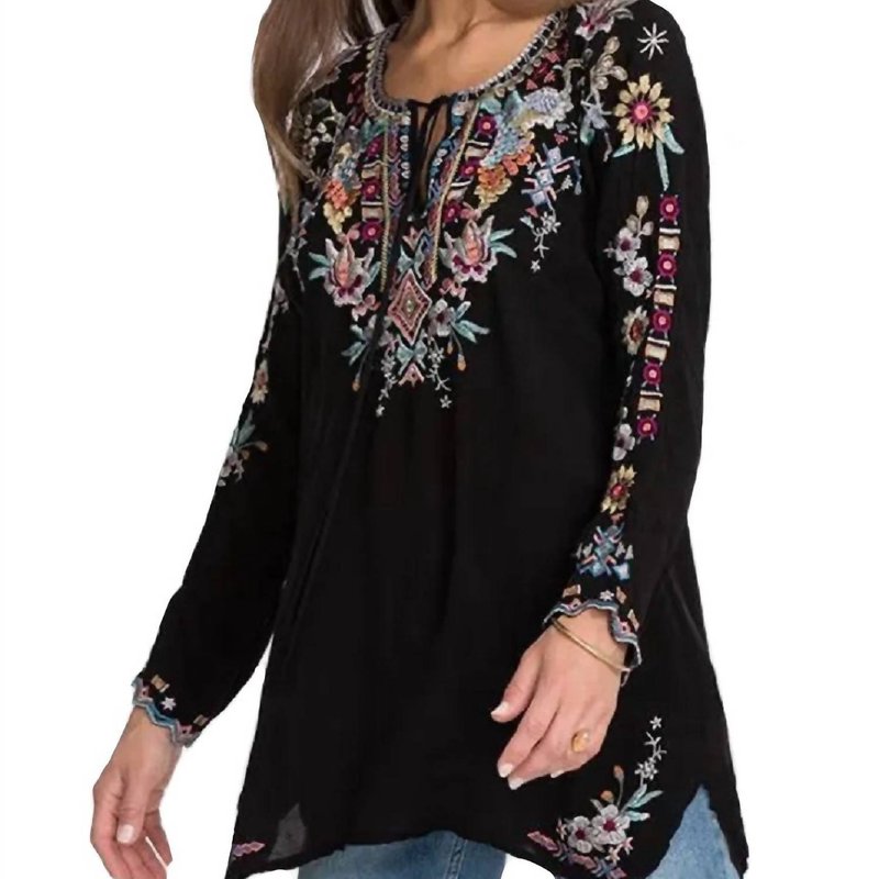 Shop Johnny Was Sunflower Blouse In Black