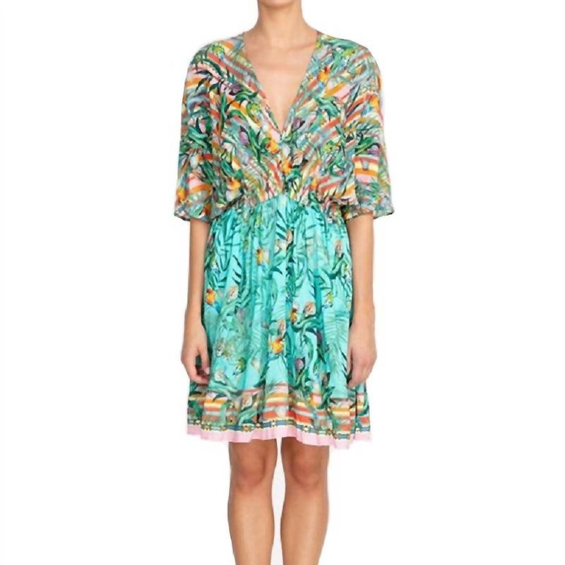 Shop Johnny Was Taina Dolman Cover Up In Green