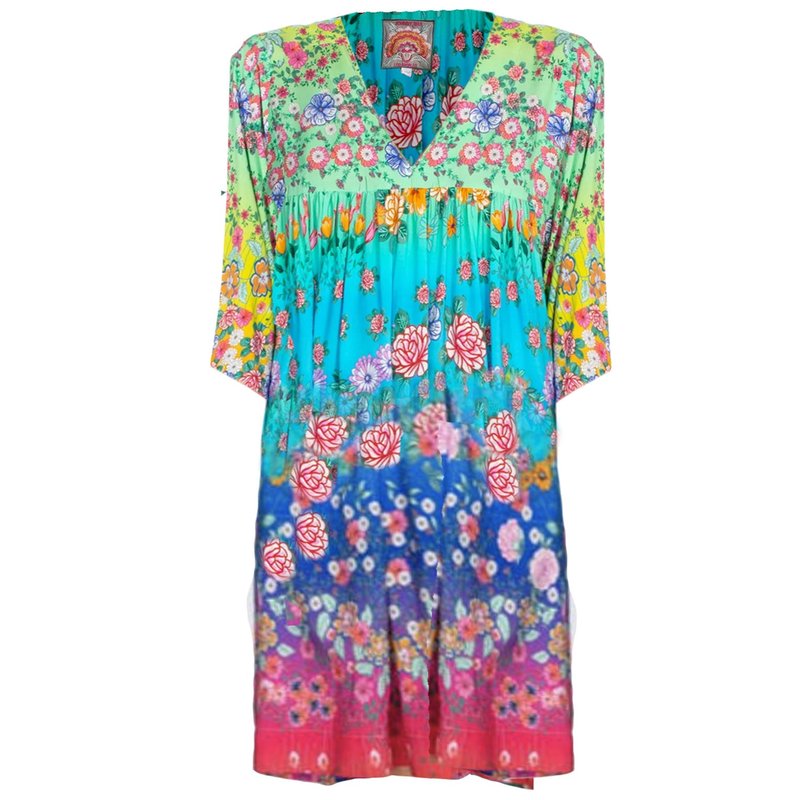 Shop Johnny Was Women Multicolor Easy Cover Up Dress In Blue