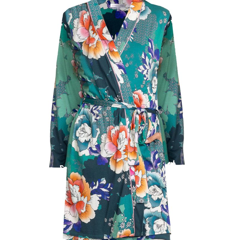 Shop Johnny Was Women Tura Floral Wrap Style Sleep Robe In Blue