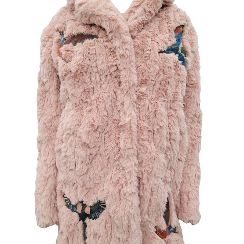 Shop Johnny Was Women's Wren Faux Fur Coat In Pink