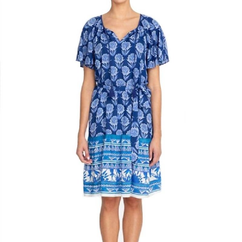 Shop Johnny Was Yao Short Sleeve Cover Up In Blue