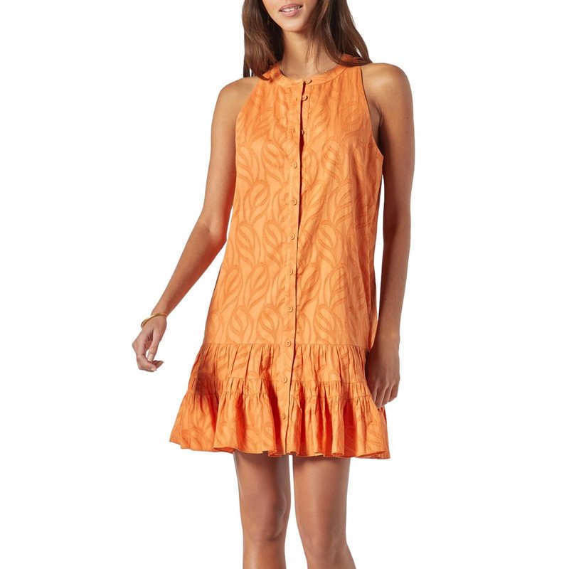 Shop Joie Hayden Cotton Mini Dress In Orange