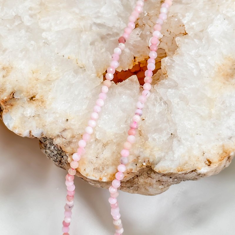 Jonesy Wood Grace Beaded Necklace In Pink