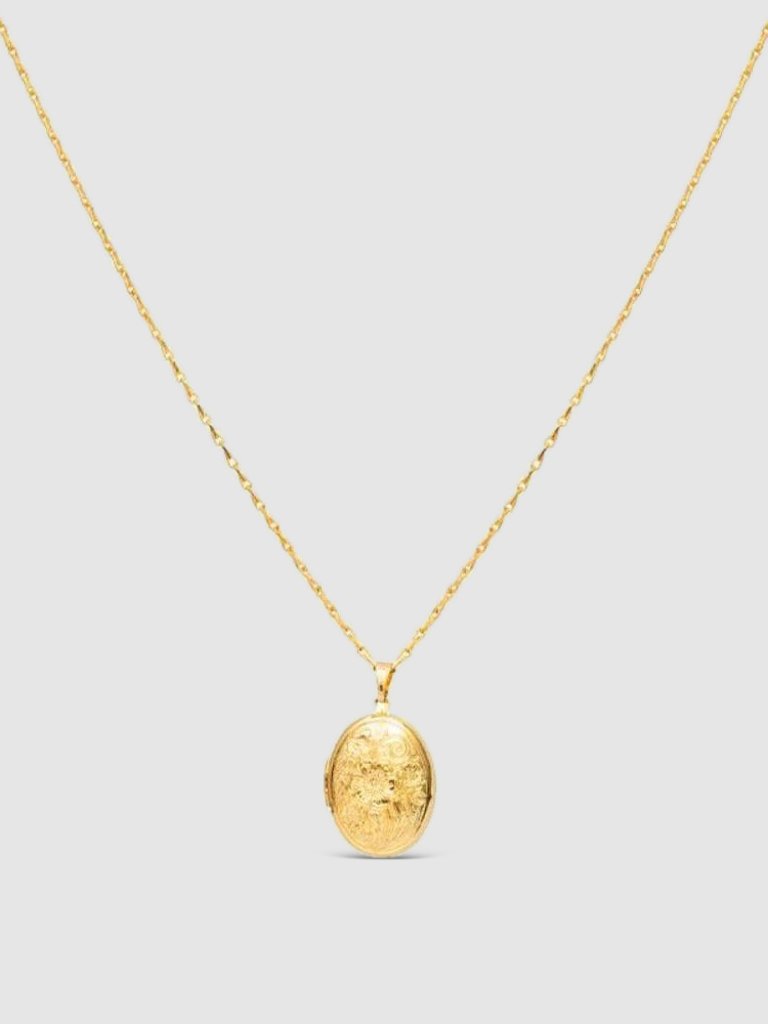 Marine Locket Necklace - Gold