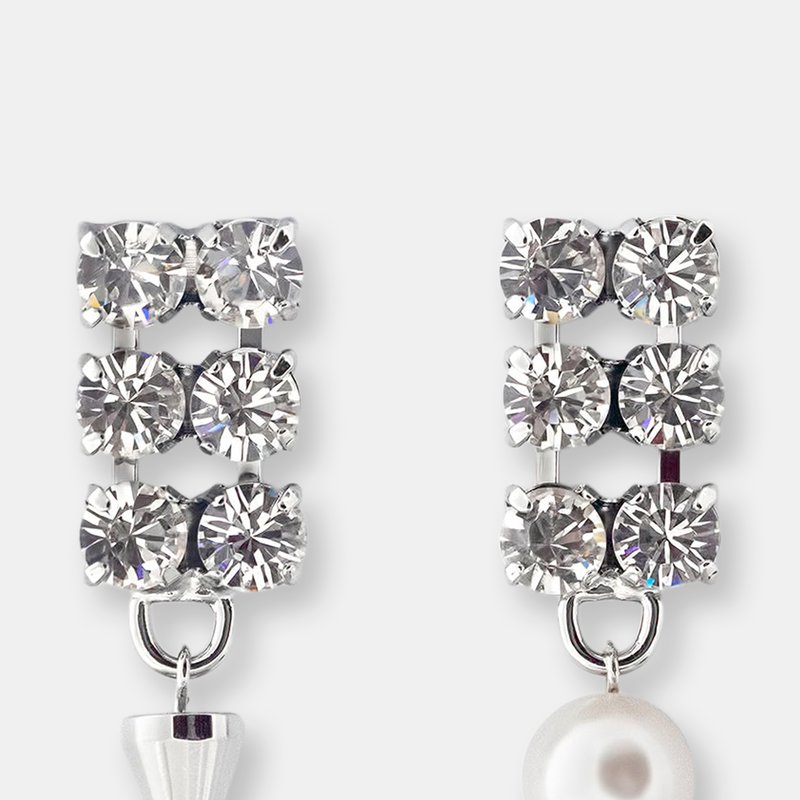 Joomi Lim Chrome Earrings In Silver