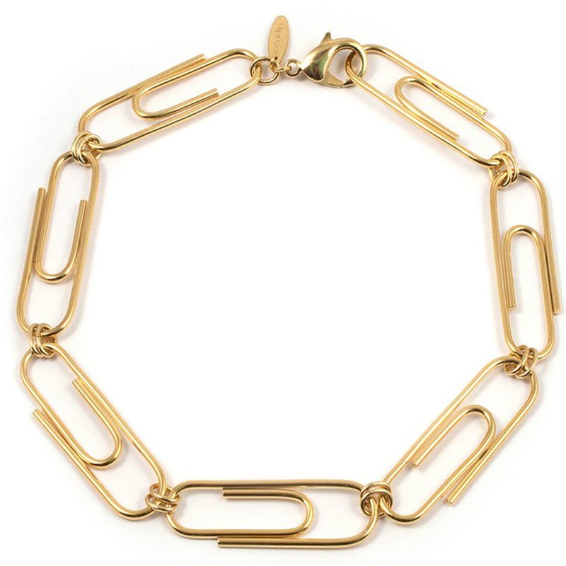 Joomi Lim Giant Paperclip Necklace In Gold
