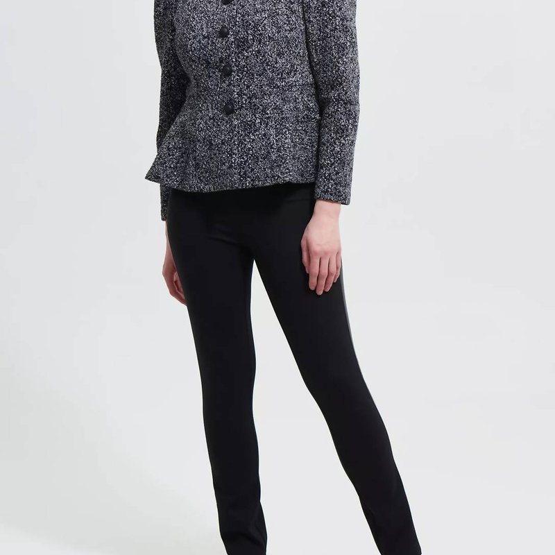 Shop Joseph Ribkoff Boucle Jacket With Roped Shoulders In Black