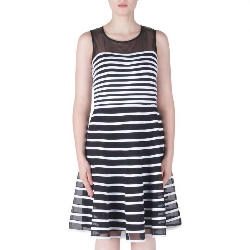 Shop Joseph Ribkoff White Striped Midi Dress