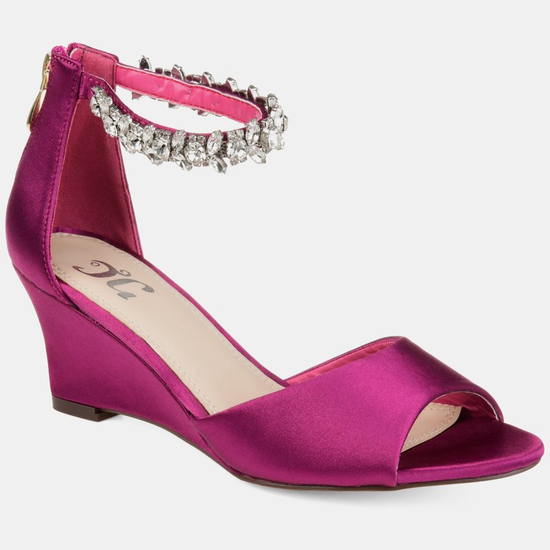 Shop Journee Collection Women's Connor Wedge In Purple