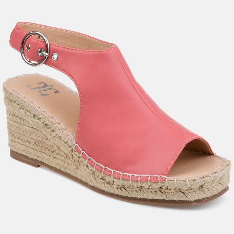 Journee Collection Women's Crew Wedge Sandal In Pink