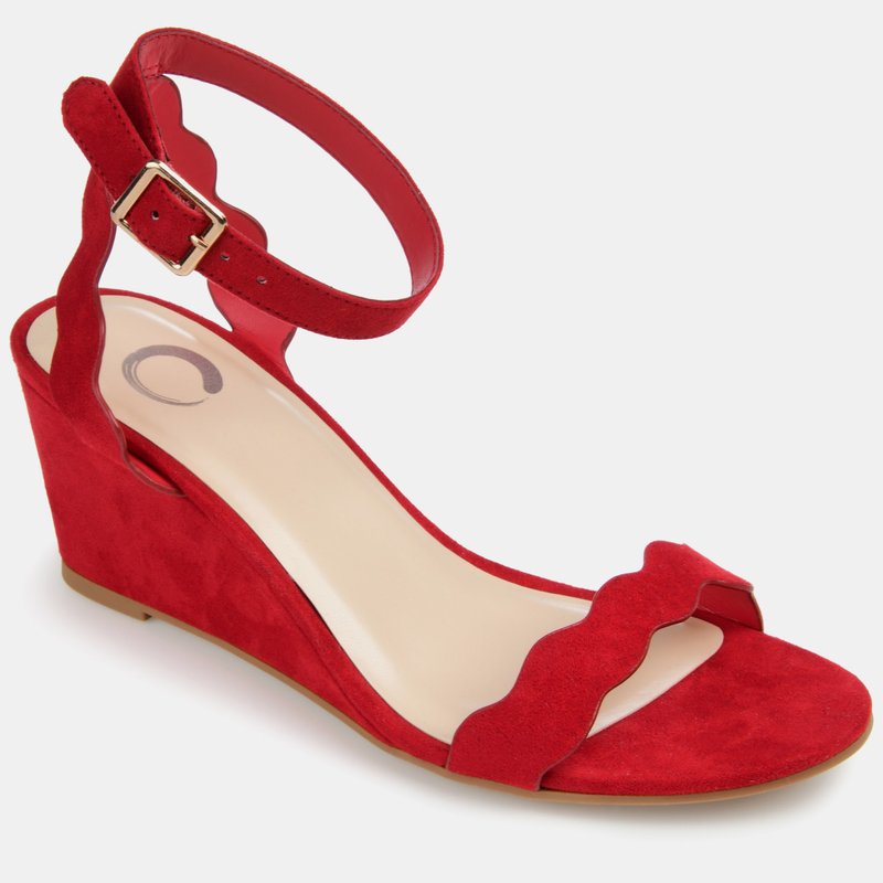 Shop Journee Collection Women's Loucia Wedge In Red