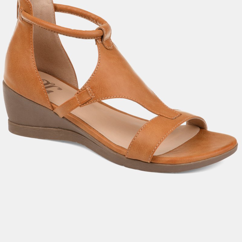 Shop Journee Collection Women's Trayle Sandal Wedge In Brown