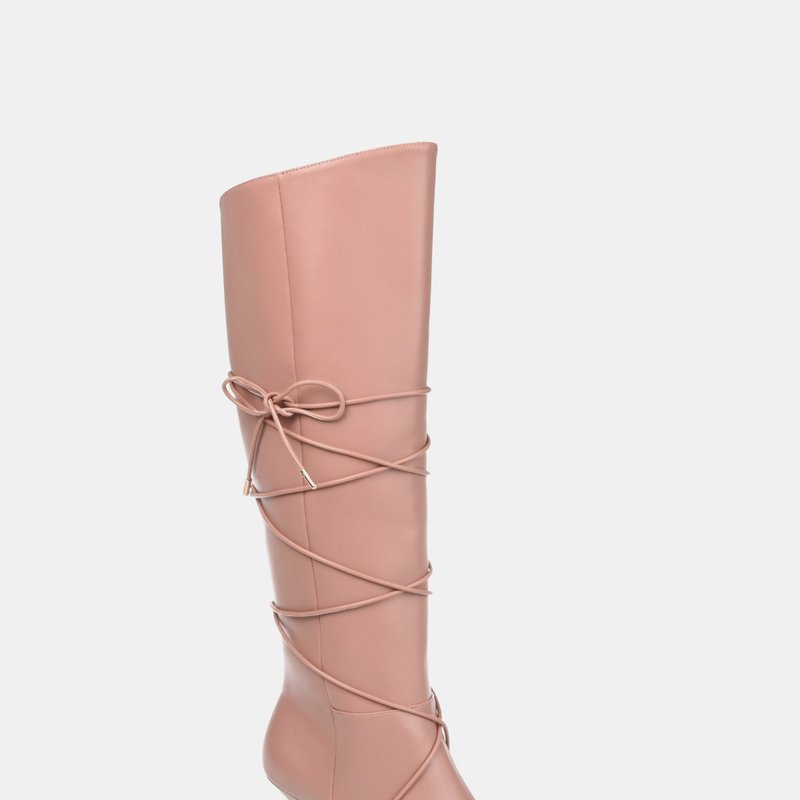Journee Collection Women's Tru Comfort Foam Extra Wide Calf Kaavia Boot In Pink