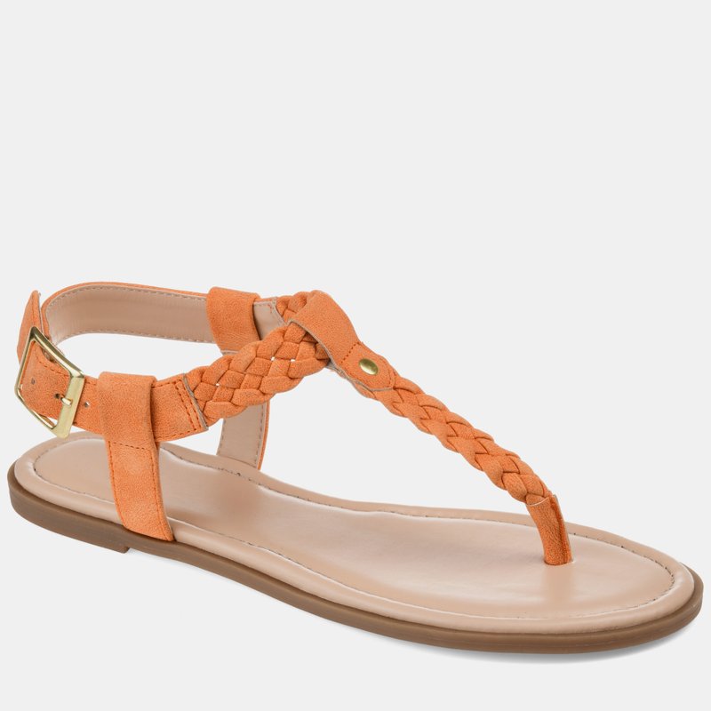 Shop Journee Collection Women's Tru Comfort Foam Genevive Sandal In Orange