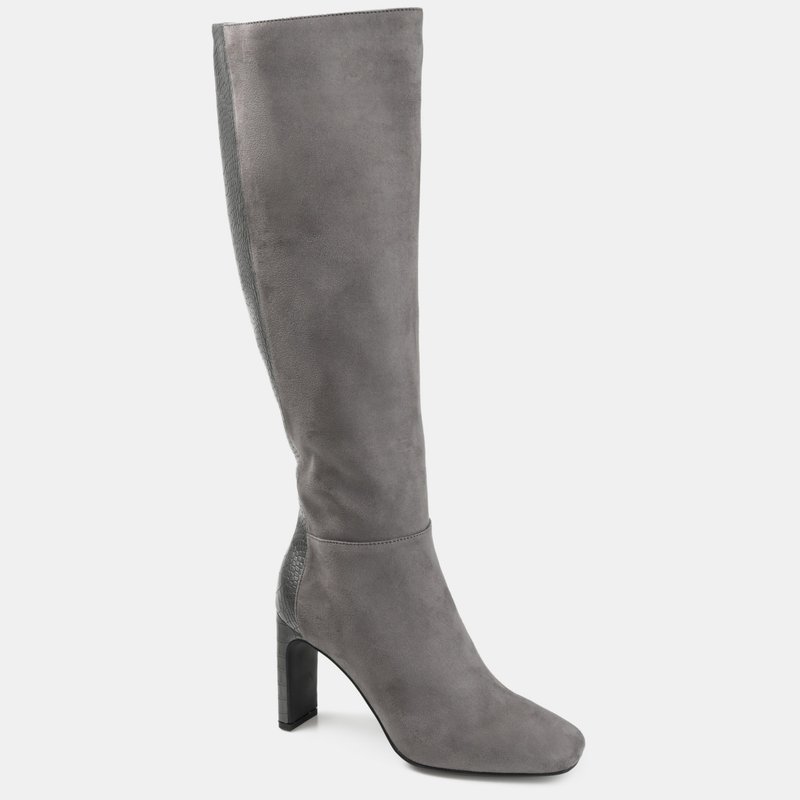 Shop Journee Collection Women's Tru Comfort Foam Wide Calf Elisabeth Boot In Grey