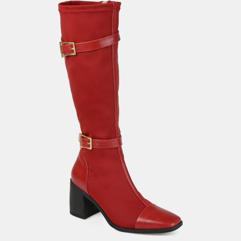 Journee Collection Women's Tru Comfort Foam Wide Calf Gaibree Boot In Red