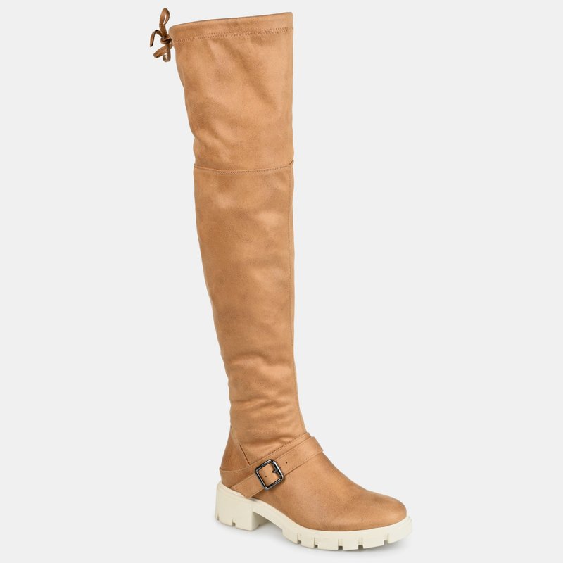 Journee Collection Women's Tru Comfort Foam Wide Calf Salisa Boot In Tan