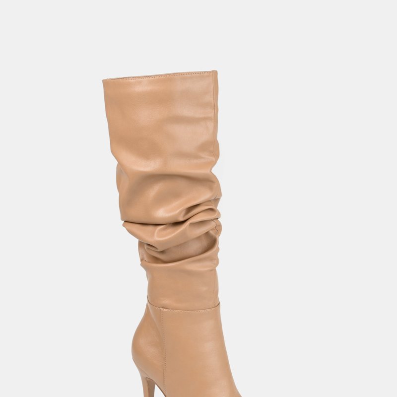 Journee Collection Women's Tru Comfort Foam Wide Calf Sarie Boot In Tan