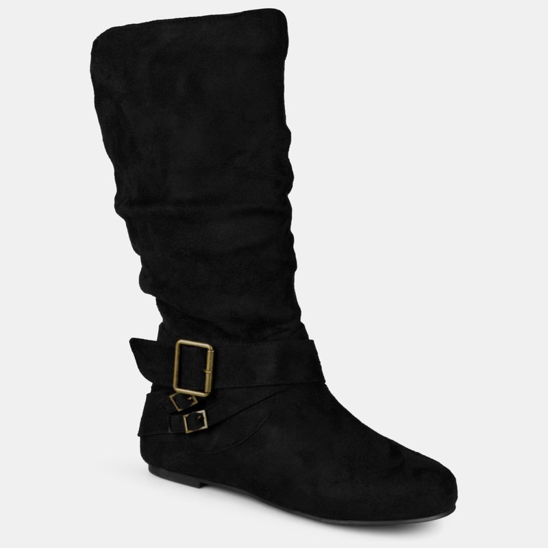 Journee Collection Women's Wide Calf Shelley-6 Boot In Black
