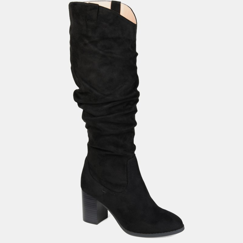 Journee Collection Women's Wide Width Extra Wide Calf Aneil Boot In Black