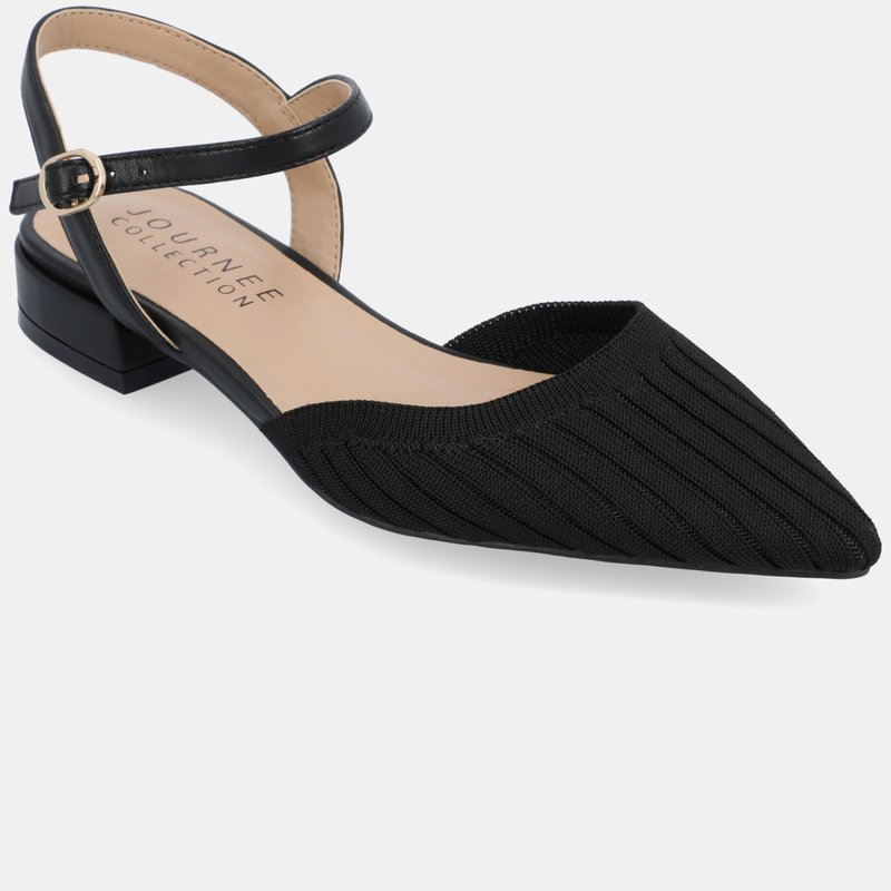 Shop Journee Collection Women's Ansley Flats In Black