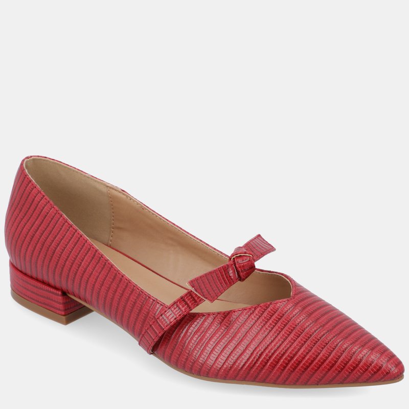 Shop Journee Collection Women's Cait Wide Width Flats In Red