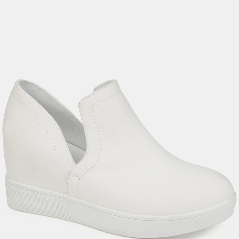 Shop Journee Collection Women's Cardi Sneaker Wedge In White