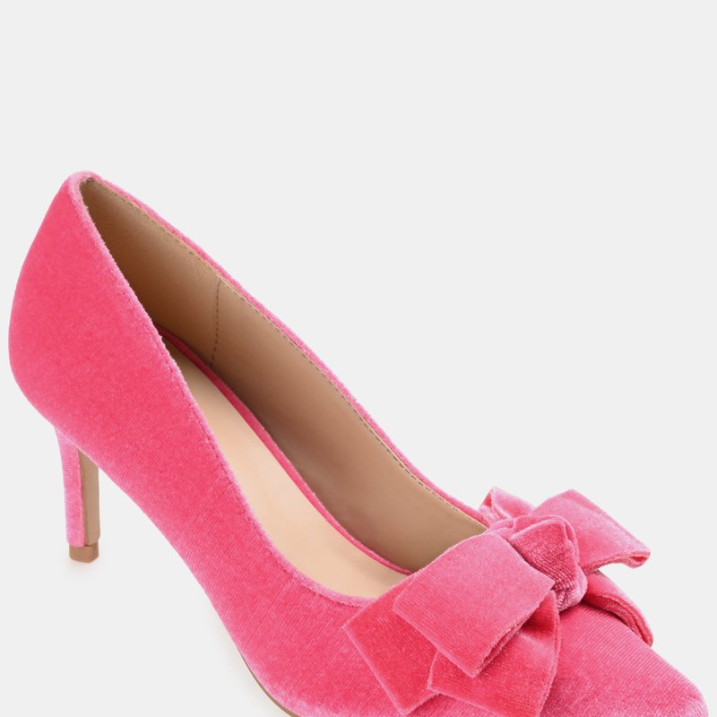 Shop Journee Collection Women's Crystol Wide Width Pump In Pink