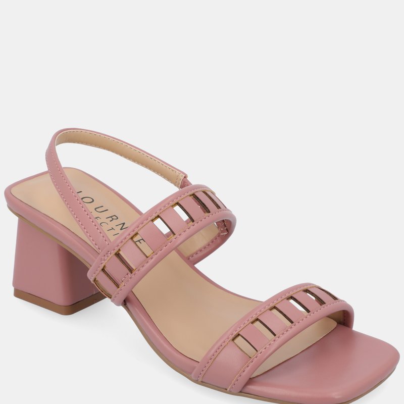 Journee Collection Ismay Block Heel Sandal In Pink