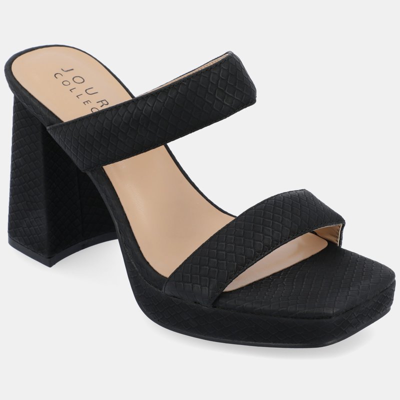 Journee Collection Women's Jaell Platform Sandals In Black