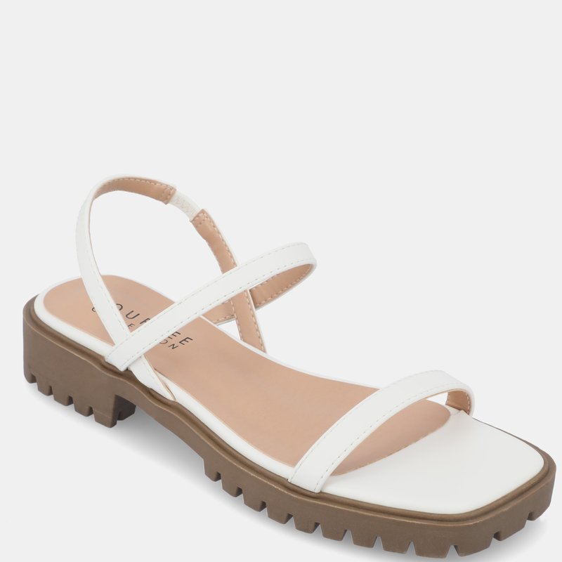 Journee Collection Women's Nylah Sandals In White