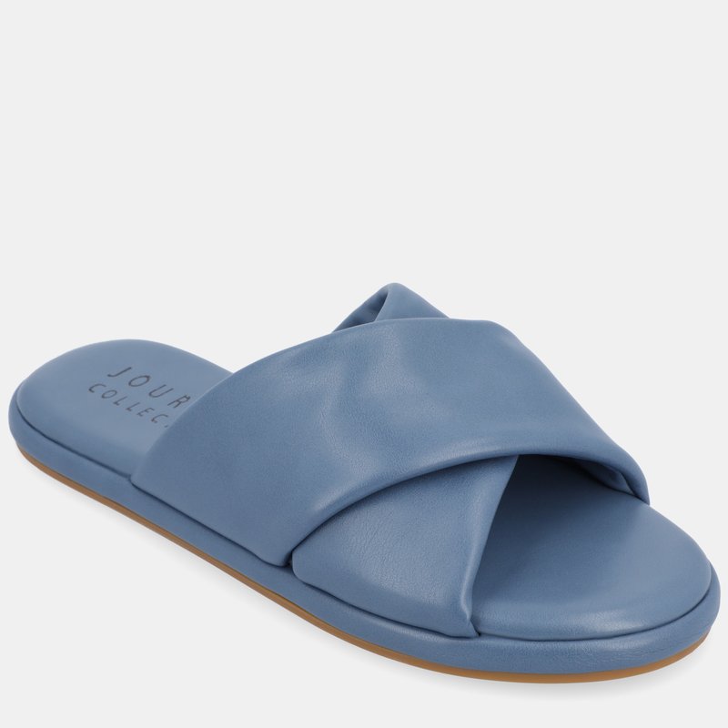 Shop Journee Collection Women's Tru Comfort Foam Addilynn Sandal In Blue