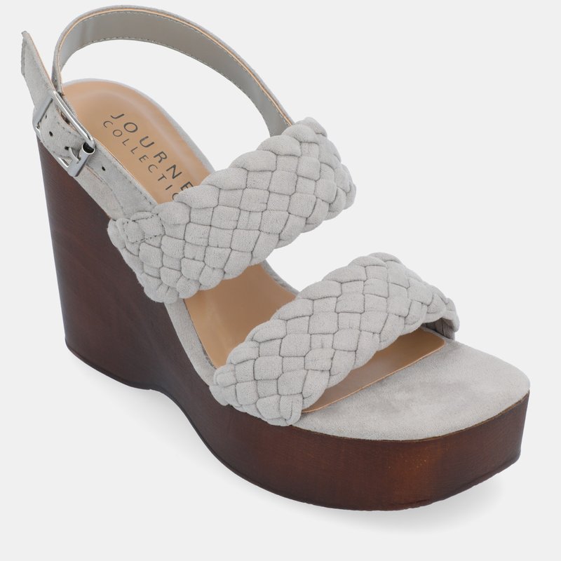 Shop Journee Collection Women's Tru Comfort Foam Ayvee Sandals In Grey