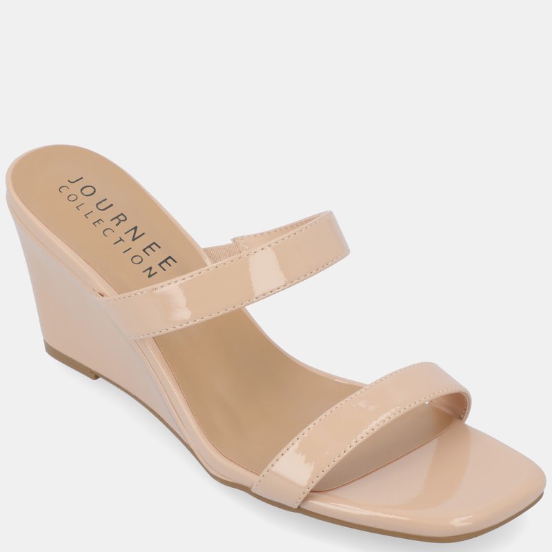 Shop Journee Collection Women's Tru Comfort Foam Clover Wedge Sandals In Brown