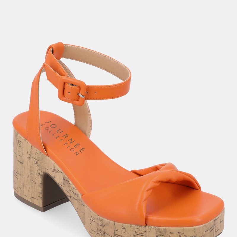 Journee Collection Women's Tru Comfort Foam Eianna Sandals In Orange
