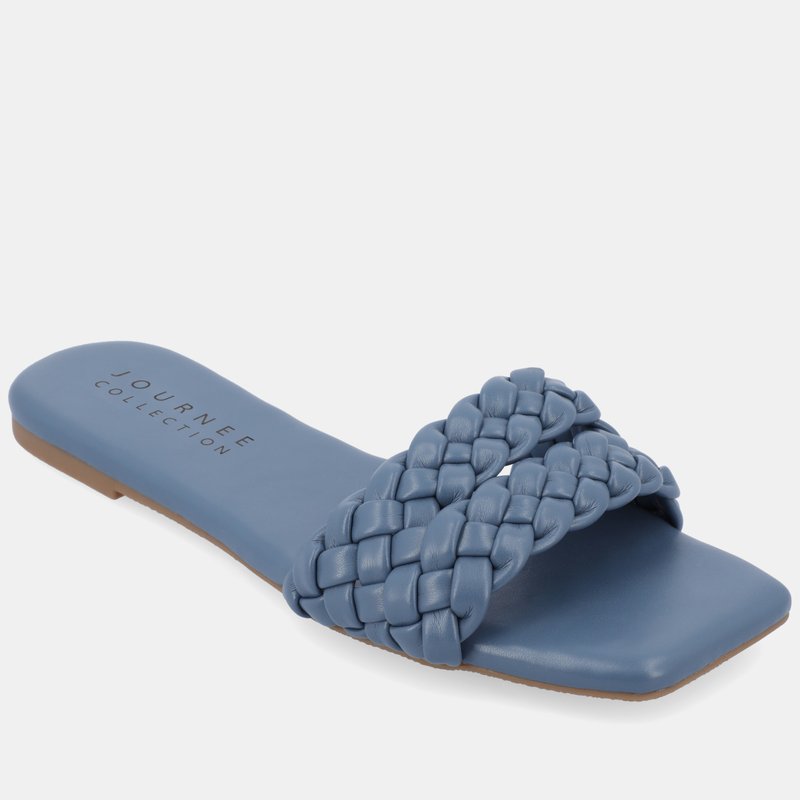 Shop Journee Collection Women's Tru Comfort Foam Sawyerr Sandals In Blue