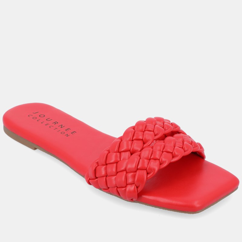 Shop Journee Collection Women's Tru Comfort Foam Sawyerr Sandals In Red