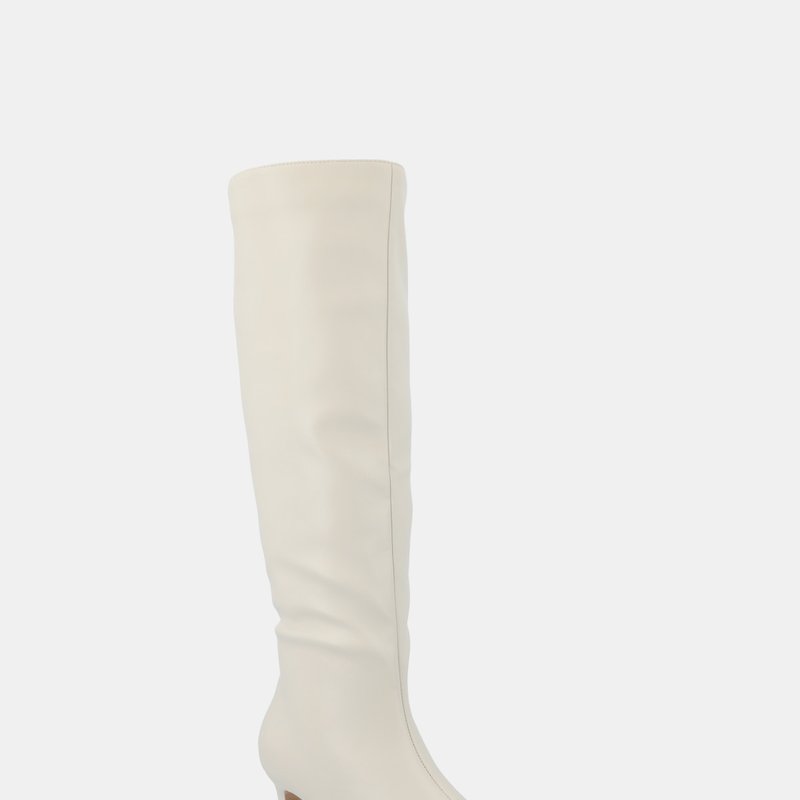 Journee Collection Women's Tru Comfort Foam Tullip Wide Width Wide Calf Boots In White