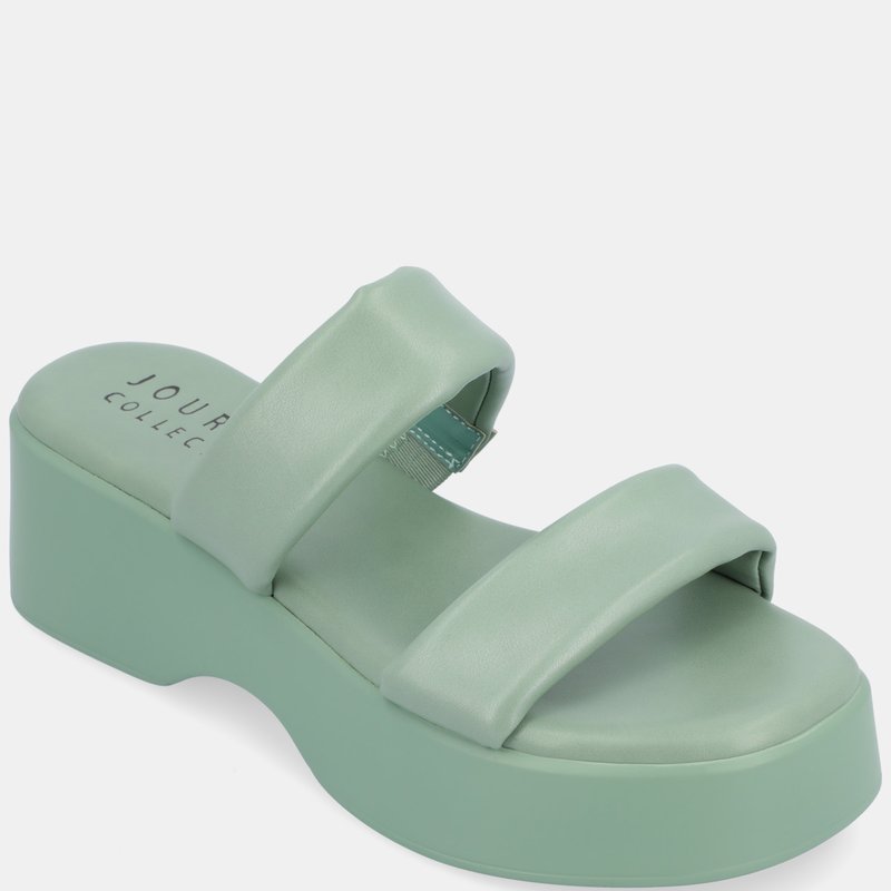 Journee Collection Women's Tru Comfort Foam Veradie Sandals In Green
