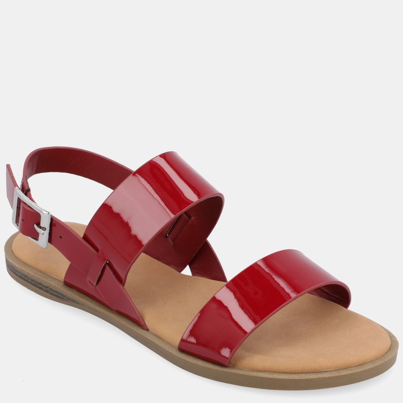 Journee Collection Women's Wide Width Lavine Sandals In Red