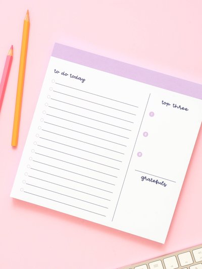 Joy Creative Shop Daily Task Notepad - Lavender product