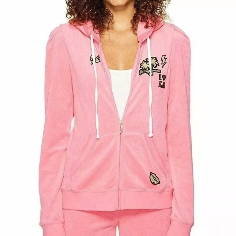 Shop Juicy Couture Black Label Venice Beach Puff Sleeves Jacket In Pink