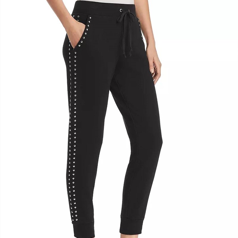 Shop Juicy Couture Studded Jogger Pants In Black