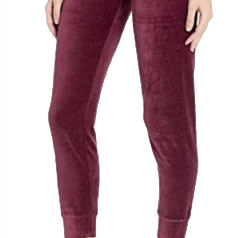 Shop Juicy Couture Traditional Logo Track Velour Zuma Pants In Red