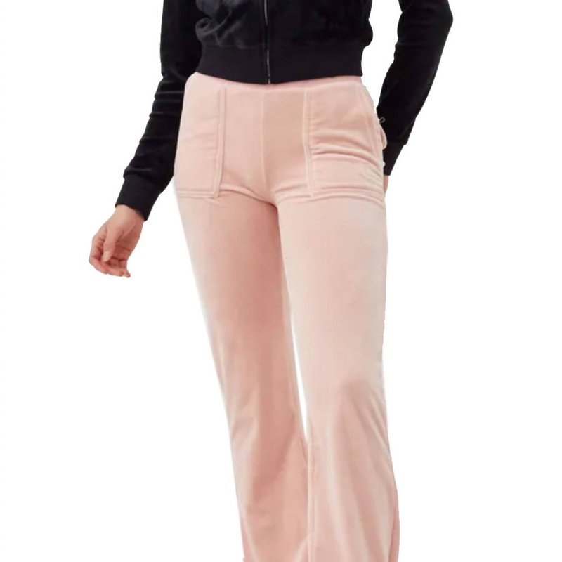 Shop Juicy Couture Velour Del Rey Pant In Pink